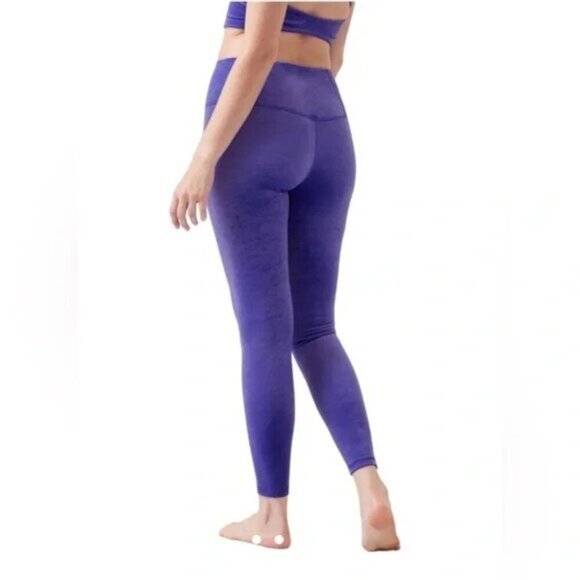 Athleta Elation Purple Velvet High Rise Tight Legging XXS Purple Blue - Picture 3 of 9